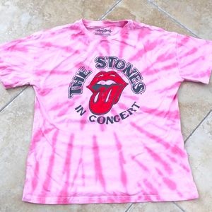 The Rolling Stones Tongue Tie Dye Tee